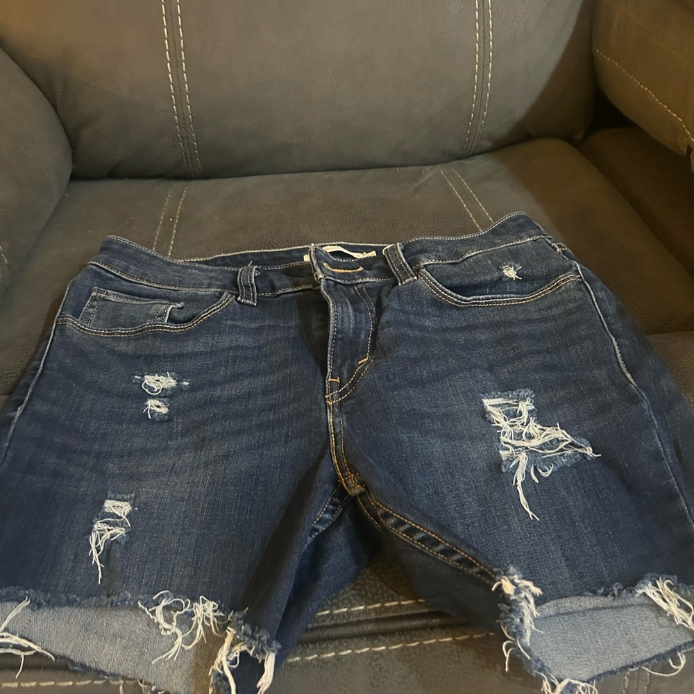 Distressed Denim Women's Shorts